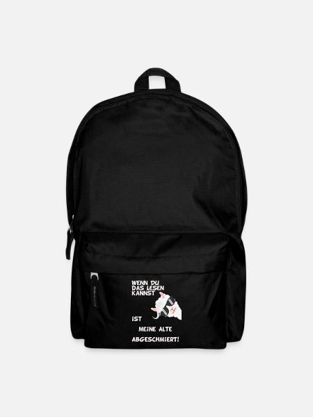 Lustiges Biker Motiv Wenn du das lesen kannst - Rucksack - Schwarz