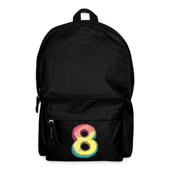 Bande dessinée à 8 chiffres - Sac à dos - noir - Devant
