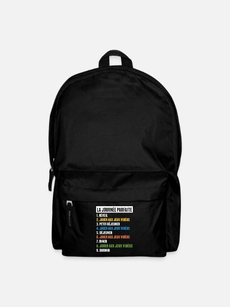 Cadeau De La Journée Parfaite Pour Un Geek Gamer - Sac à dos - noir