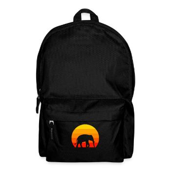 Amoureux des animaux Afrique Animal Cadeau Rétro Éléphant - Sac à dos - noir - Devant
