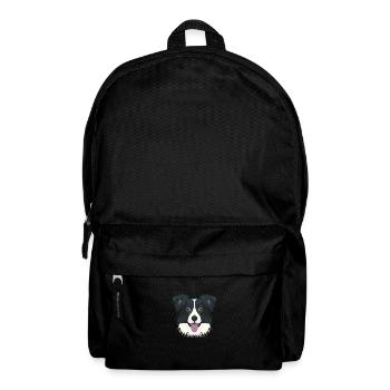 Illustration Border Collie - Rucksack - Schwarz - Vorne