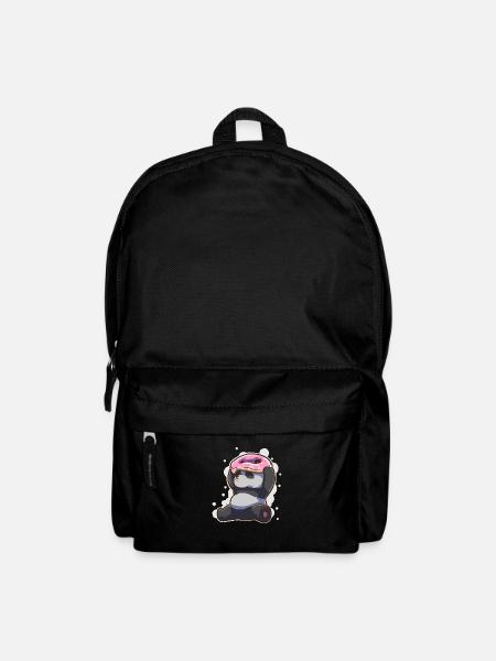 Donut Doughnut Panda Bär Kopf Aufsetzen Lustig - Rucksack - Schwarz