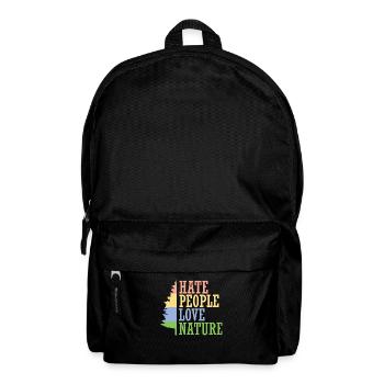 Déteste les gens. Aimer la nature. - Sac à dos - noir - Devant