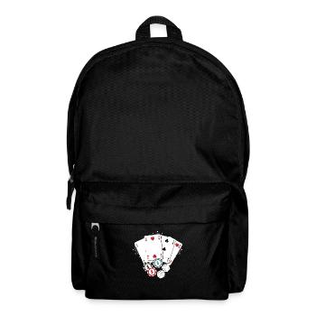 Poker Card - Poker Card Game Cards Full house - Backpack - black - Front