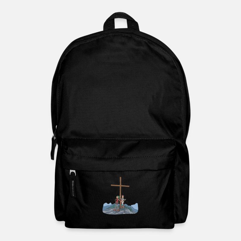 Wanderer am Gipfelkreuz im Gebirge - Rucksack - Schwarz