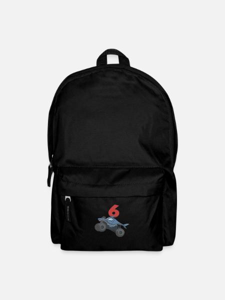 Monster Truck Kindergeburtstag 6. Geburtstag - Rucksack - Schwarz