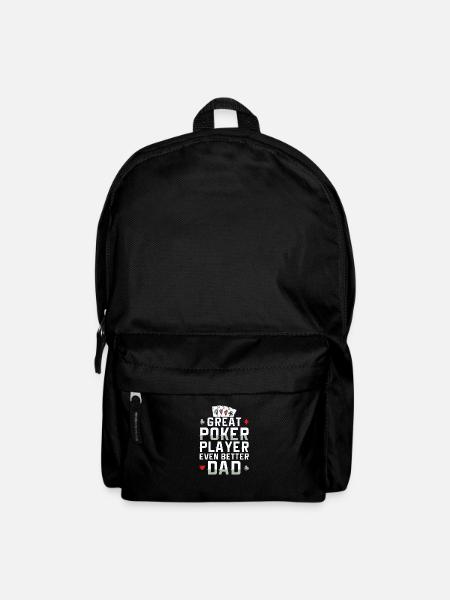 Poker papa Cadeau de cartes de poker pour la fête des pères - Sac à dos - noir
