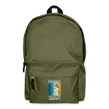 Therapy Fishing Lake Carp Angler Fisherman Bait - Backpack - olive green - Front