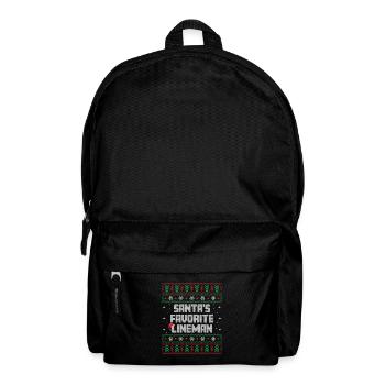 Leitungsmonteur Monteur Elektriker Freileitung - Rucksack - Schwarz - Vorne