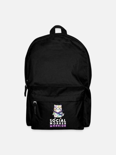 School Social Work Month Cat - Rucksack - Schwarz