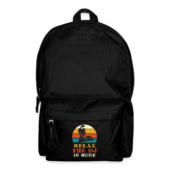 DJ AUFTRITT Disc Jockey Techno Party Deejay Club - Rucksack - Schwarz - Vorne
