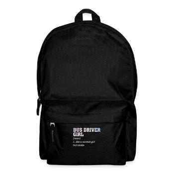 Busfahrerin Lustig Spruch Beruf Linienbus Geschenk - Rucksack - Schwarz - Vorne