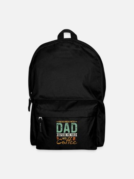 World Best Dad Father Coffee Couple Parents Daddy - Backpack - black