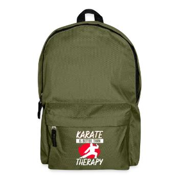 Karate Black Belt Gi Uniform - Rucksack - Olivgrün - Vorne