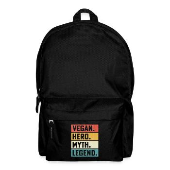 Vegan Stolz Gay Lesbian Pride Veganer Lesbe Schwul - Rucksack - Schwarz - Vorne