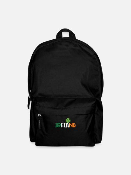Irland Flagge Kleeblatt Vintage Irisch Wurzeln - Rucksack - Schwarz