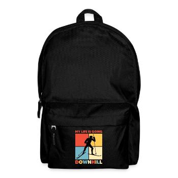 Skispringer Skispringen Wintersport Extremsport - Rucksack - Schwarz - Vorne