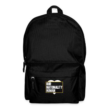 Nationality Man Against racism Human rights - Backpack - black - Front