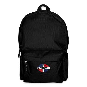 Dominican Republic Heart Flag Flag - Backpack - black - Front