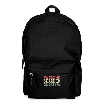 Full Beard Grandpa Beard Beard Hair Moustache - Backpack - black - Front