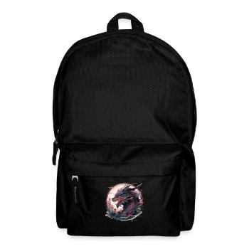 Mecha Tier Tiger Wolf Fuchs Drache Cyborg - Rucksack - Schwarz - Vorne