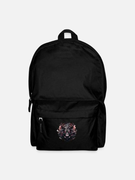 Mecha Tier Tiger Wolf Fuchs Pferd Cyborg - Rucksack - Schwarz