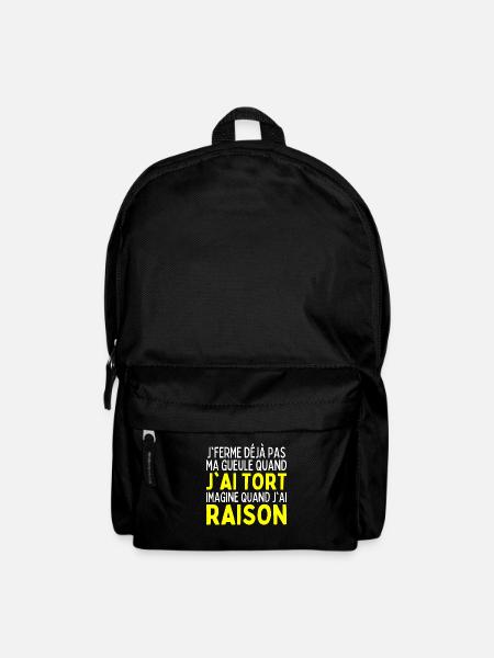 Je Ferme Jamais Ma Gueule Humour Râleur Raleuse - Sac à dos - noir
