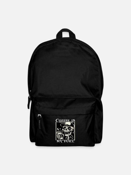 KAFFEE IST MEIN TREIBSTOFF - SKELETON - Rucksack - Schwarz