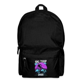 Ski Trip 2025 - Matching Family Snow Skiing - Backpack - black - Front