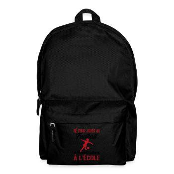 football joueur cadeau enfant homme garcon - Sac à dos - noir - Devant