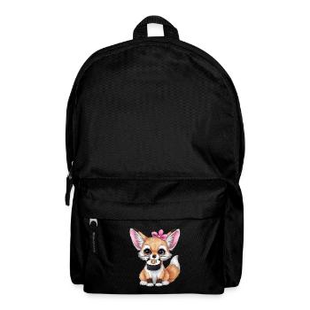 Kawaii Fennec Desert Fox with Japanese Sushi - Backpack - black - Front