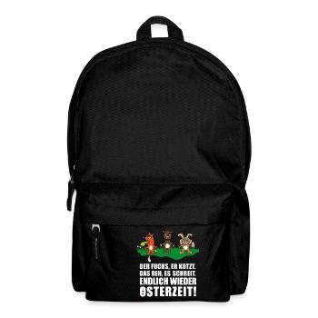 Osterzeit | Ostern | Osterhase | Osterei Reh Fuchs - Rucksack - Schwarz - Vorne