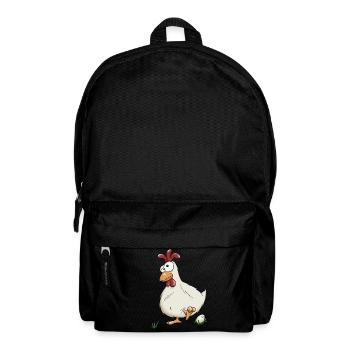 crazy chicken with egg farmer farmer gift - Backpack - black - Front