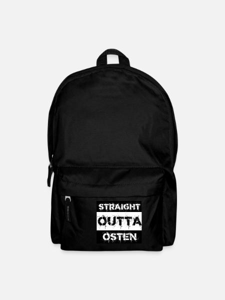 Straight Outta Osten Geschenk Ossi - Rucksack - Schwarz