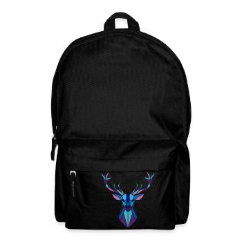 Hirsch Origami Polygon - Rucksack - Schwarz - Vorne