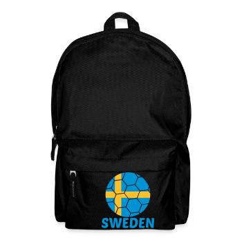 Sweden Sweden Text Flag Cool Football Fan Fun - Backpack - black - Front