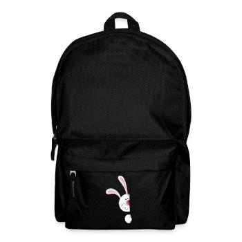 Neugieriges Kaninchen - Rucksack - Schwarz - Vorne