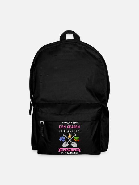 Reichet mir den Spaten Königin Gärtnern Spruch - Rucksack - Schwarz