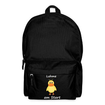 lahme Ente am Start - Rucksack - Schwarz - Vorne