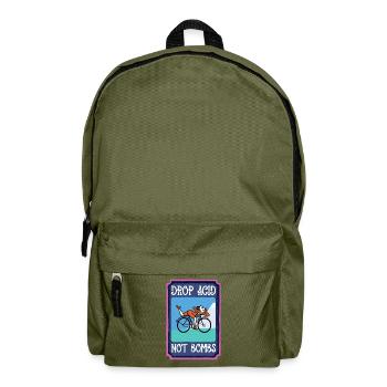LSD Drop Acid Not Bombs - Backpack - olive green - Front