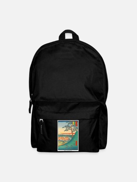Japanese Art Hiroshige - Backpack - black