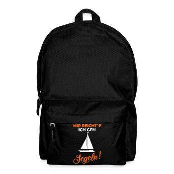 Mir reichts ich geh Segeln Trend Shirt - Rucksack - Schwarz - Vorne