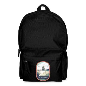 Retro-Abzeichen, Algarve Portugal, Strand Sommersonne - Rucksack - Schwarz - Vorne