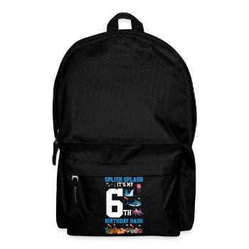 Marine Biology Birthday Party Birthday 6 - Backpack - black - Front