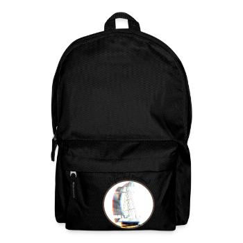 Segelboot "Ich fahr mit Bio-Wind" - Rucksack - Schwarz - Vorne