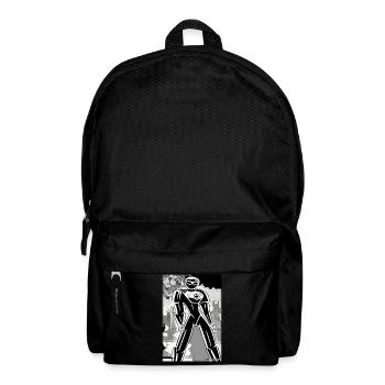 Roboter Comic Zukunft Cyborg Maschine Technik - Rucksack - Schwarz - Vorne