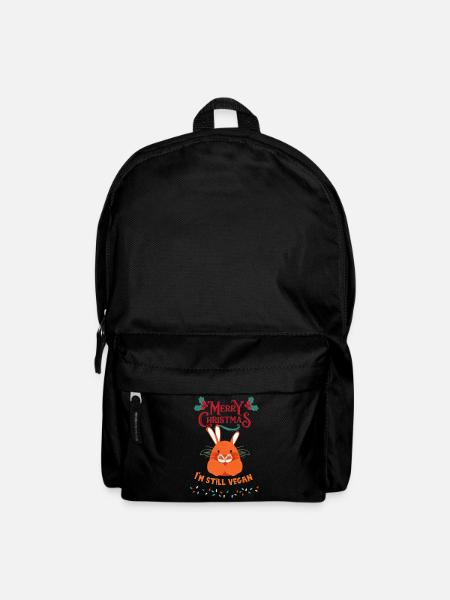 Rabbit Christmas Vegan /Ich bin immer noch Veganer - Rucksack - Schwarz