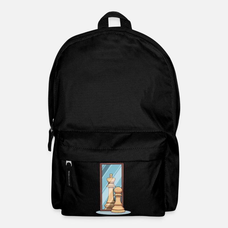 Schach Spiegel König Bauer Spiegelbild - Rucksack - Schwarz