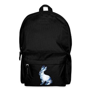 glass rabbit colored in glass look - Backpack - black - Front