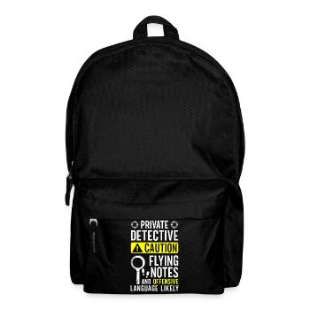 Private detective Investigator Professional detective - Backpack - black - Front